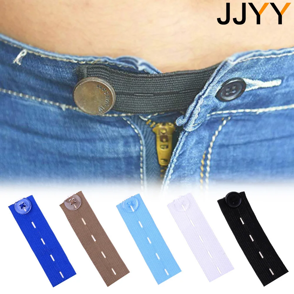 JJYY 1PC Elastic Adjustable Buckle Belt Extender Button for Jeans Maternity Clothes Elastic Waist Extenders Stonego Pants Belt E