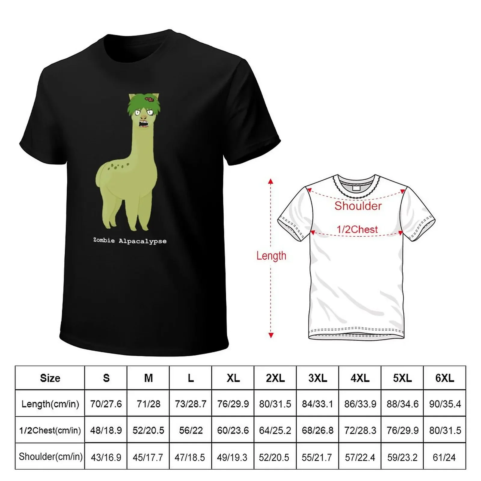 Zombie Alpacalypse T-Shirt plain anime stuff big and tall t shirts for men