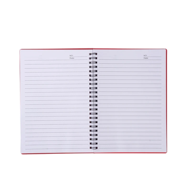 68-Sheet Spiral Notebook with Plastic Cover A4/A5 Sizes Lined Pages Blue Green Yellow Red Wirebound Notebook