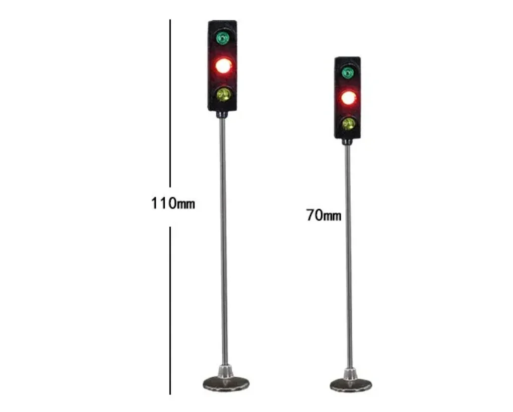 5 PCS scale construction mini metal traffic lights, is used to model the zoom LED the miniature railway signal Red light