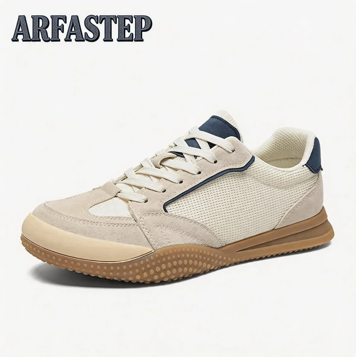 

AS Summer Trendy Retro Men's Casual Sneakers Versatile Comfortable Patchwork Training Shoes Round Toe Lace-Up Flats Sports Shoes