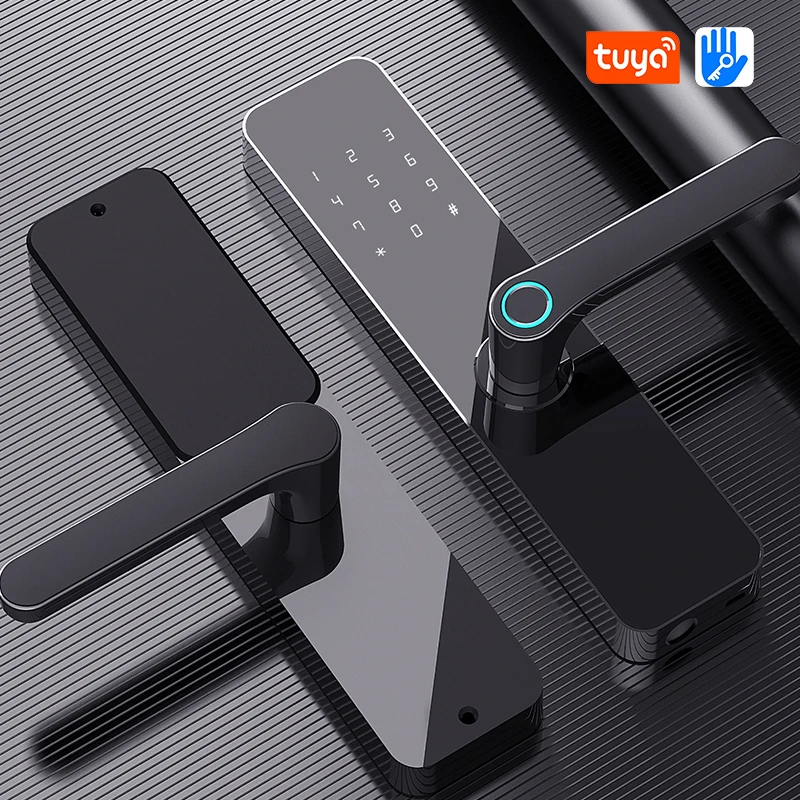 Handaily فندق قفل الباب الذكي كلمة المرور مفتاح أقل شقة قفل Tuya APP قفل الباب الرقمي TTlock