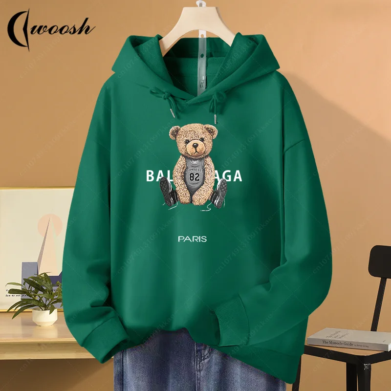 2024 Children Cotton Pullover Men\'s Womens Fashion Luxury Designer Hooded Sweatshirts Harajuku Family Matching O-neck Streetwear