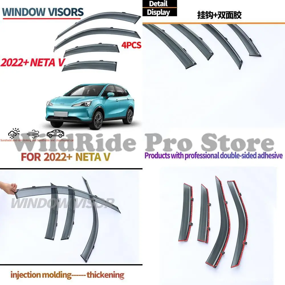 

1 set For Nezha V Car Window Rain Visor Snow Wind Deflector NETA V2022 Window Visor