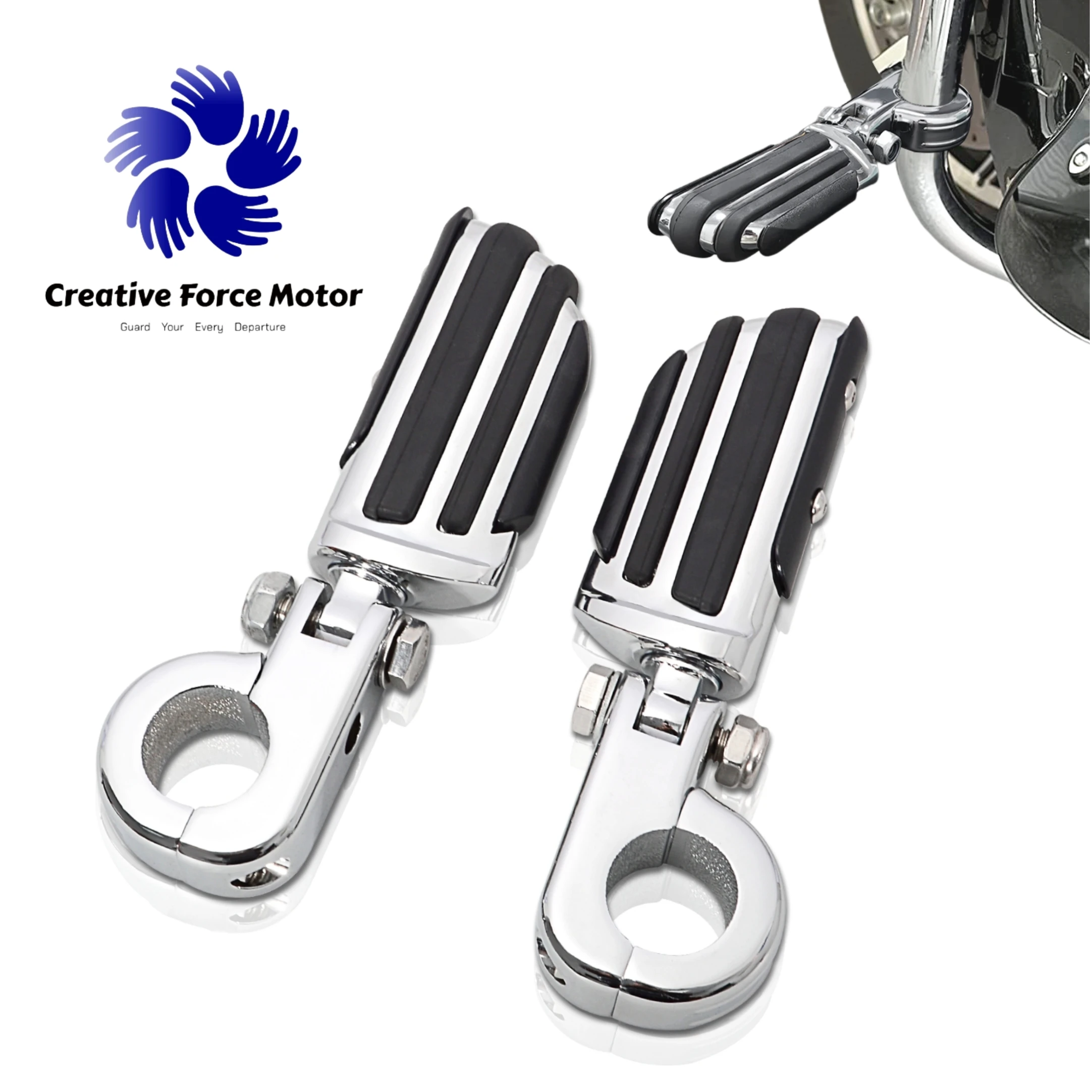 Motorcycle Highway Footrest 32mm Crash Bar Footpeg For Harley Davidson Softail Fat Boy 114 Road King Street Glide FLHX Low Rider