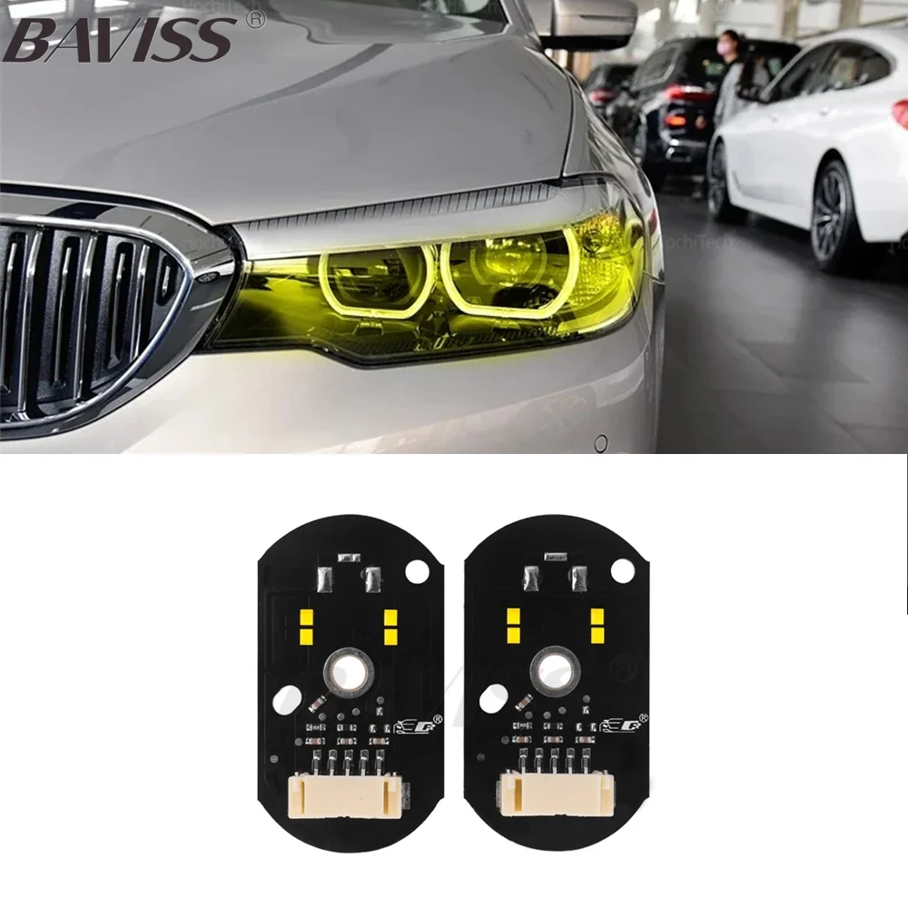 

CSL Желтые DRL дневные ходовые огни для BMW 5 серии G30 G38 M5 F90 G31 G32 Angel Eyes Красный Синий Суперяркие светодиодные панели