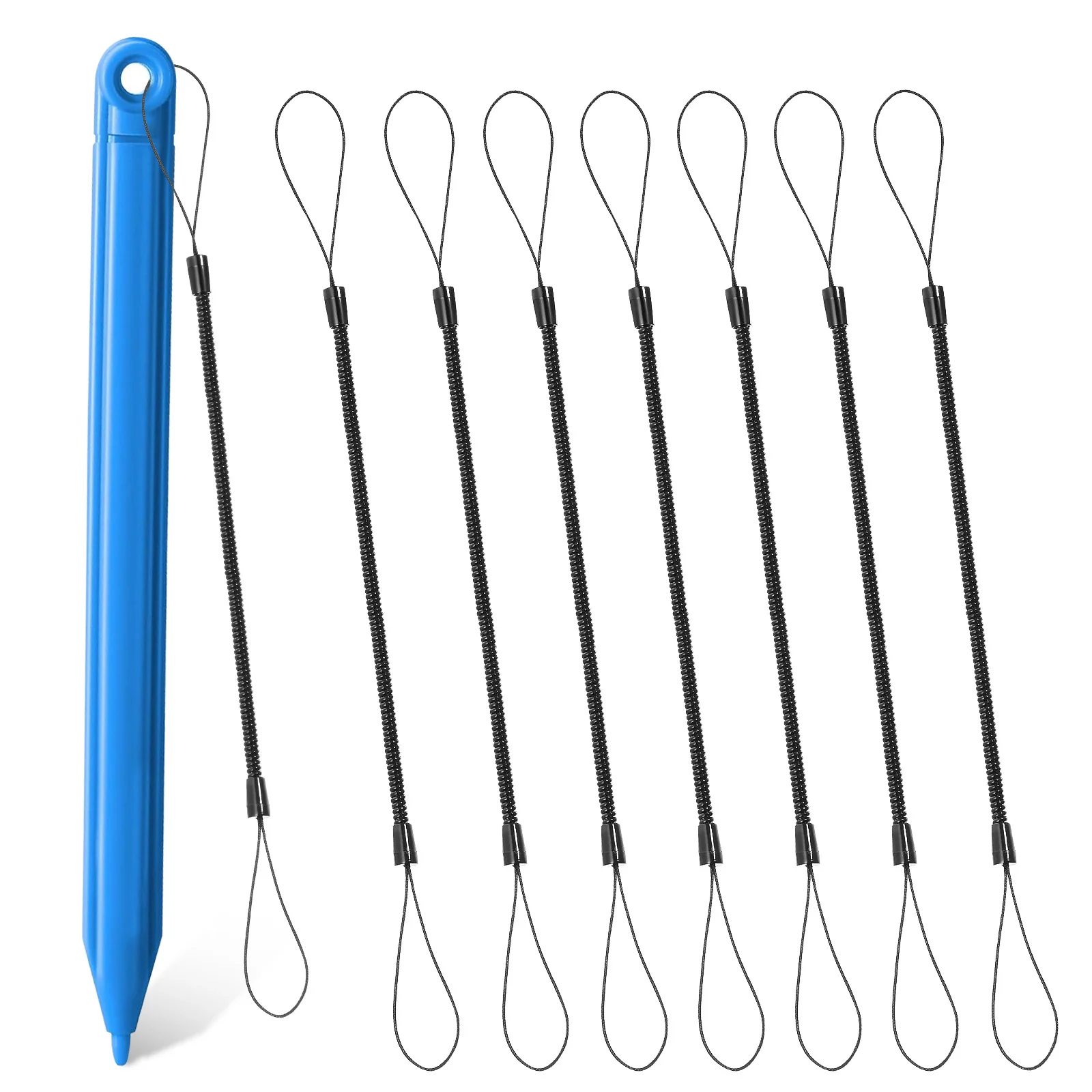 

8Pcs Pen Lanyard Elastic Spring Rope Anti Lost Strap for Stylus Pen Touchscreen Stylus Tether Elastic Straps Retractable Cord