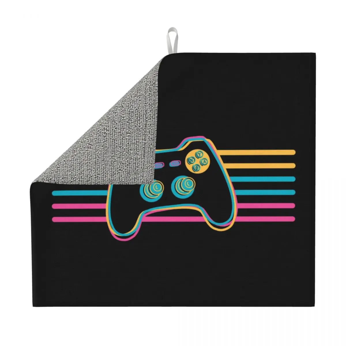 Custom Retro Vintage Gamer Gaming Controller Dish Drying Mat for Kitchen Fast Dry Microfiber Video Game Joypad Joystick Dishes