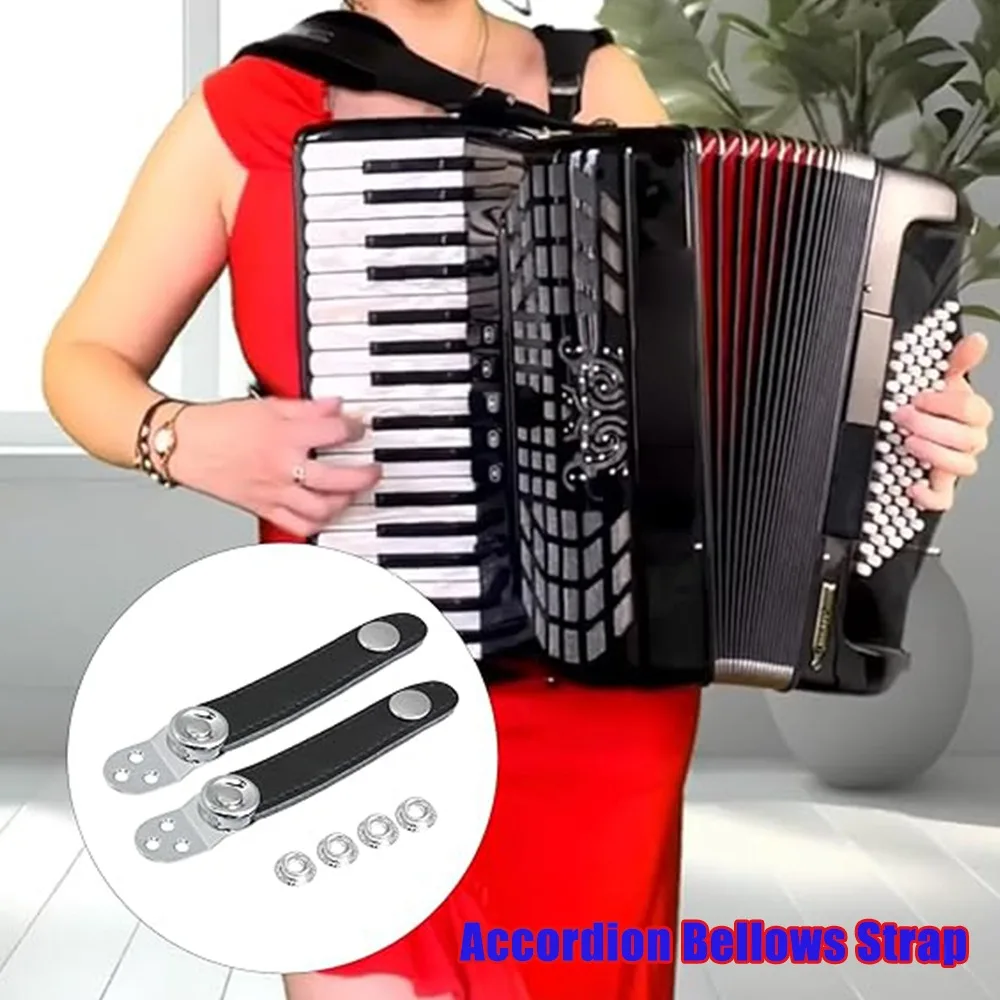 Metal Head Double Layer Cowhide Accordion Bellows Strap New Style Durable Replacement Parts Compatible with Models Accessory