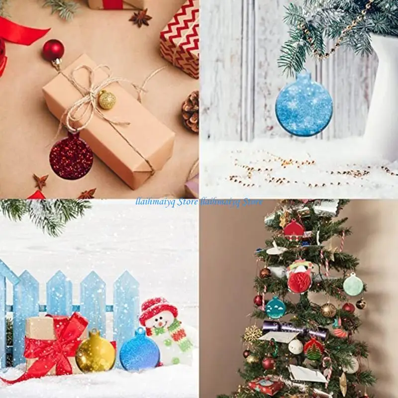 573B Silicone Christmas Keychain Resin Casting Mold Pendant Jewelry Mould DIY Craft