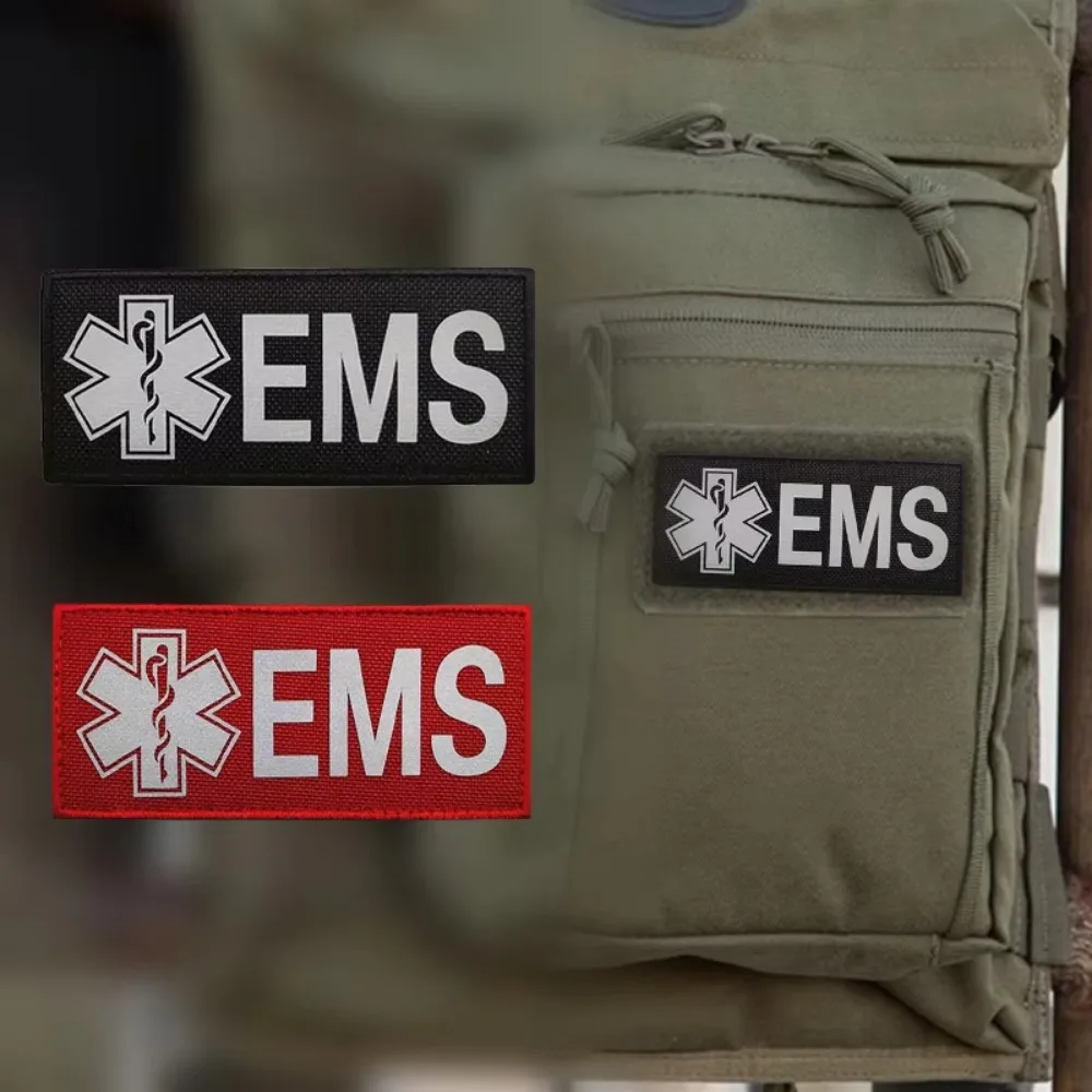 Emergency Medical Services EMS Tactical Vest Reflective Hook&Loop Patch Star of Life Backpack Outdoor Accessories