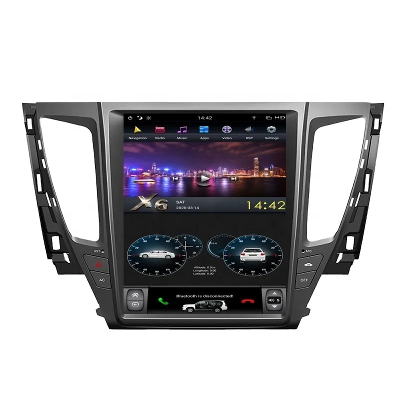 

12.1'' Car Media Player Android 9.0 Style PX6 Car Radio Stereo Audio For Pajero L200 Sport 2016-2018