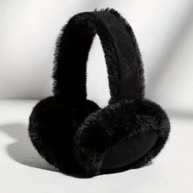 1pc macio de pelúcia orelha mais quente inverno quente earmuffs cor sólida capa de orelha ao ar livre proteção contra frio orelha-muffs dobrável earflap moda