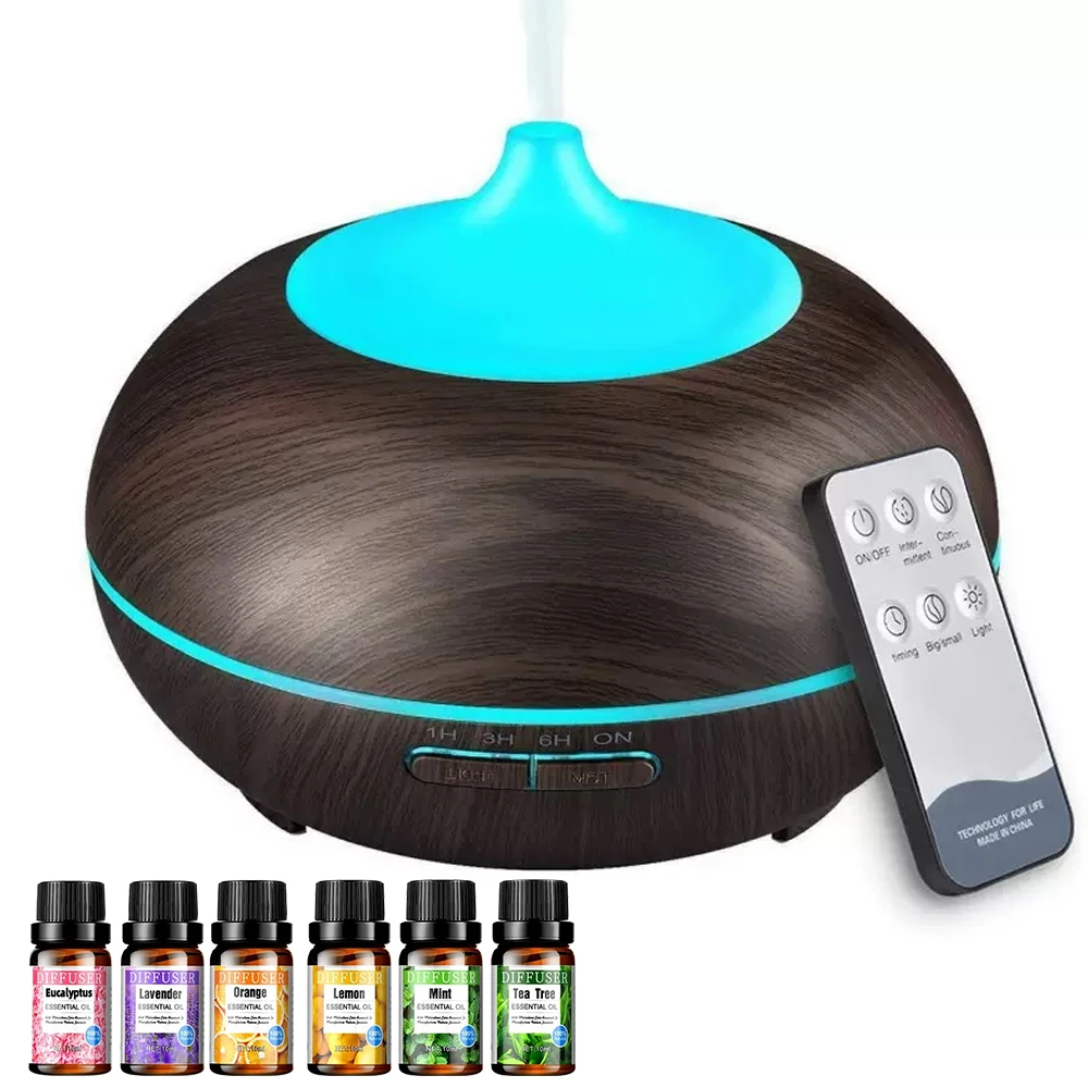 

550ml Essential Oil Diffuser & Humidifier Auto Shut Off, 4 Timer Settings, Perfect for Large Bedrooms, Living Rooms & Offices