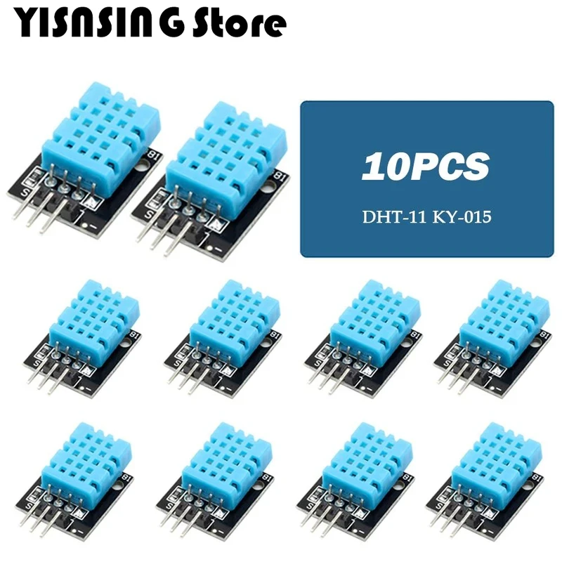 5/10 pçs inteligente 3pin KY-015 DHT-11 dht11 módulo sensor de temperatura e umidade relativa digital pcb para arduino diy starter kit