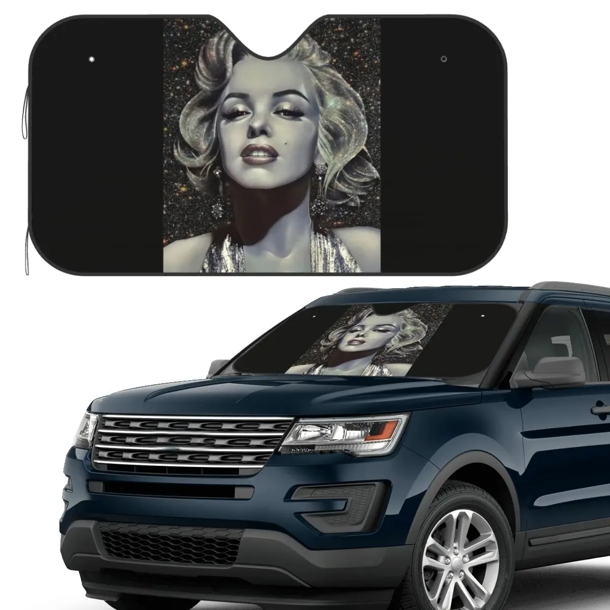 

Мэрилин Монро солнцезащитный козырек на лобовое стекло автомобиля, переднее лобовое стекло, солнцезащитный козырек, аксессуары, чехлы