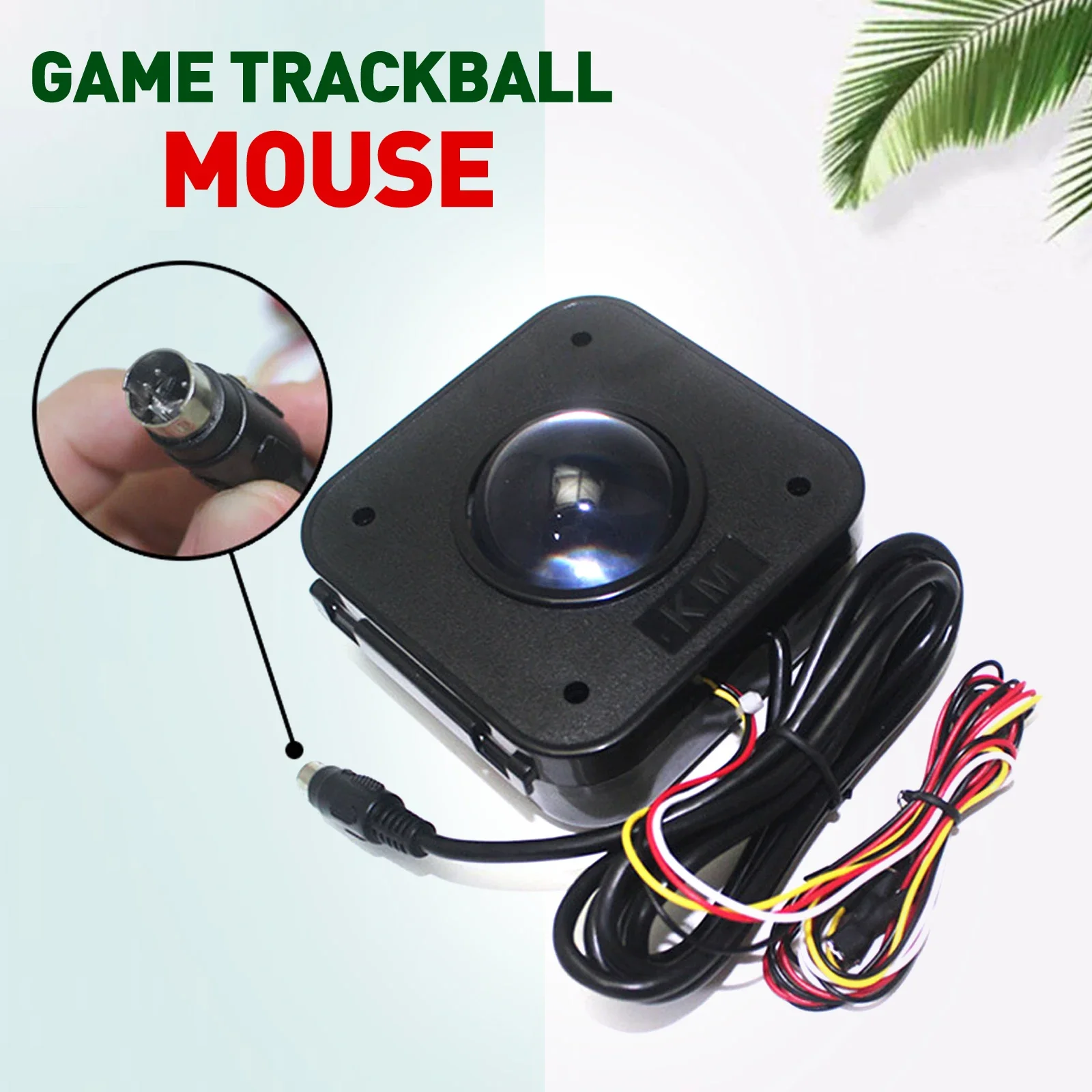 

Smoothly TRACKBAL Arcade Game Trackball Mouse Illuminated LED with a ps2 Connector 4.5cm quick connects