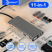 11-in-1 USB C Docking Station USB 3.0 HUB Type C to HDMI Adapter USB C HUB TYPE-C Splitter 4K/1000Mpbs/5Gbps For PC Laptop