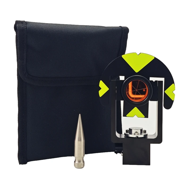 

High Accurate Mini Prism Reflector GMP101,Surveying Peanut for Leica Total Station All Metal Reflective Mini Prism with Soft Bag