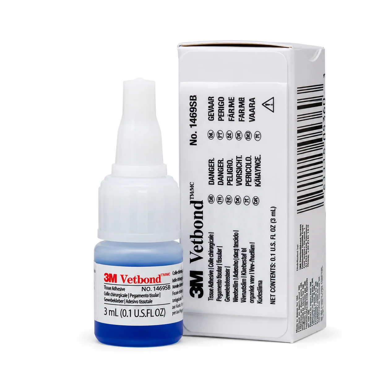 Original 3M 1469SB Vetbond Veterinary Tissue Glue 3ml Fast Bonding Adhesive for Pet Wound Closure view 2