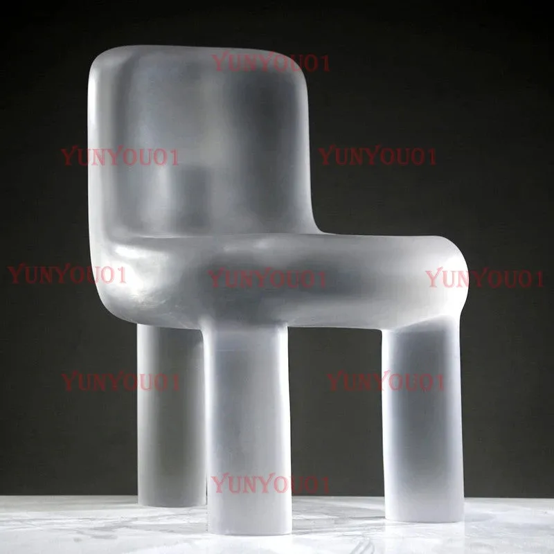 

Light Luxury Creative Transparent Resin Crystal Dining Chair Living Room Dining Room Back Leisure Chair