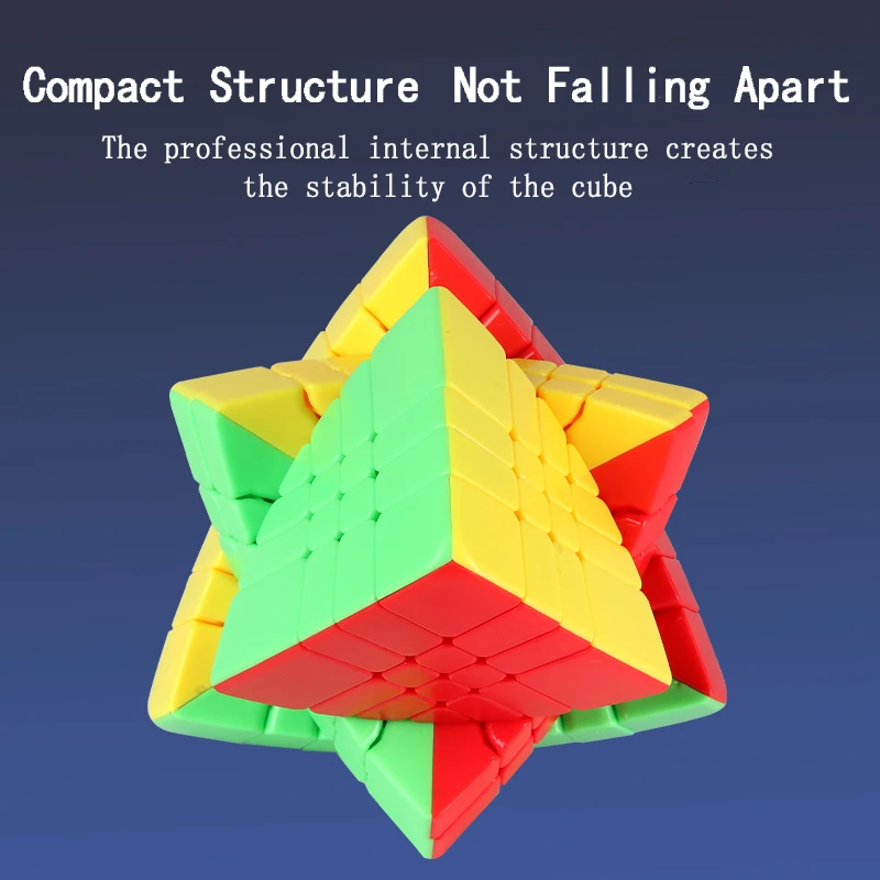 SENGSO Magic Tower 7X7 Magic Cube Pyraminx Special Cube & Keychain cube Stickerless Speed Cube Triangle Cube Brain Teasers