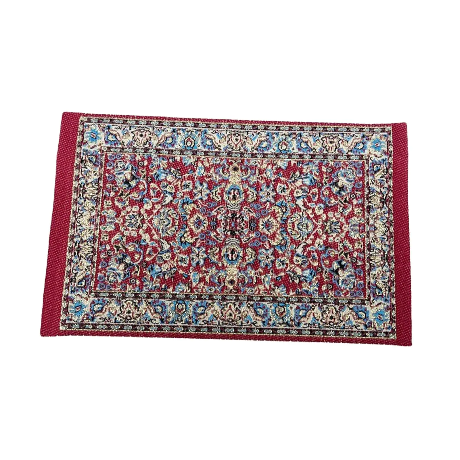 2x 1:12 スケール ドールハウス フロア シルク カバーリング 家具アクセサリー ミニチュア フロアエリア ラグ