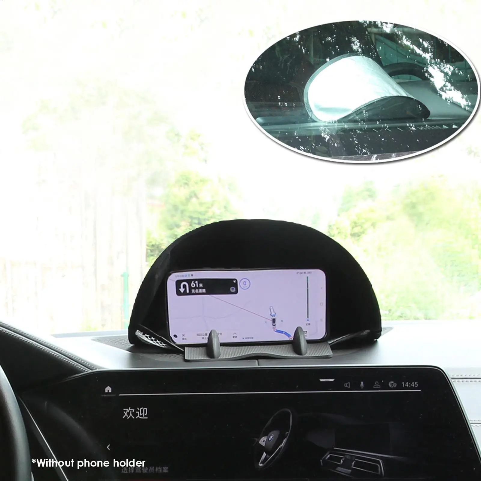 Car GPS Navigation Sunshade Visor Cover Sun Shade Barrier Light Cover Anti-Glare Foldable Navigation Screen Protector for GPS