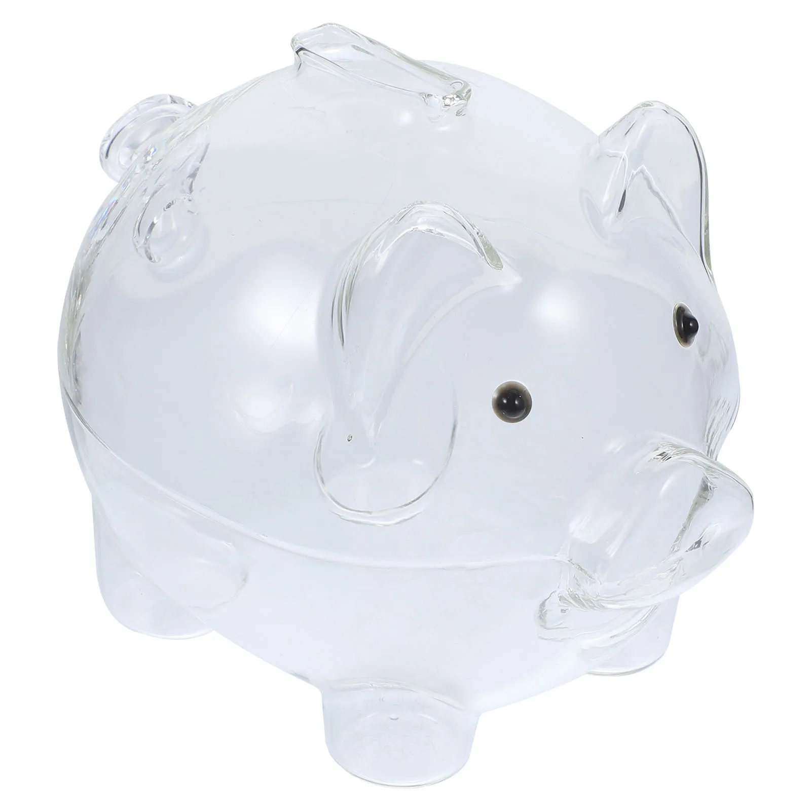 Tirelire en verre en forme de cochon, boîte de rangement transparente pour pièces de monnaie, pot d'épargne créatif pour enfants, banque transparente