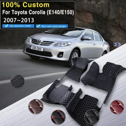 Car Floor Mats For Toyota Corolla E140 E150 2007~2013 Waterproof Car Mats Fully Set Tapetes Para Auto Universal Car Accessories