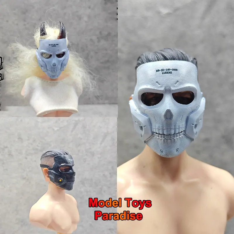 

1/6 масштаб женщина мужчина солдат косплей Death Hardman маска модель аксессуары подходят 12 дюймов экшн-фигурка тело