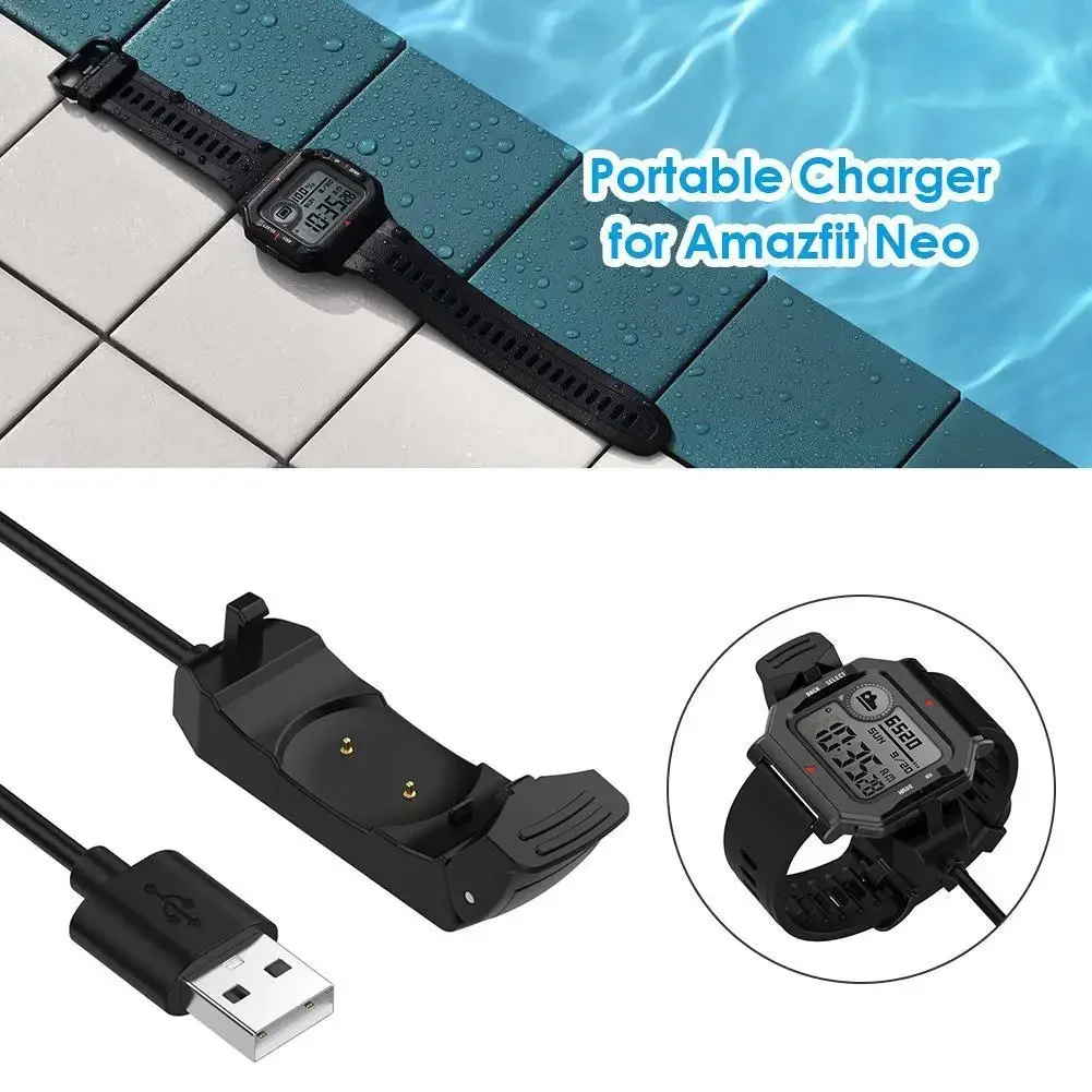 Fast USB Charging Cable for Amazfit Neo A2001 Smart Watch Wireless Portable Magnetic Charger Device