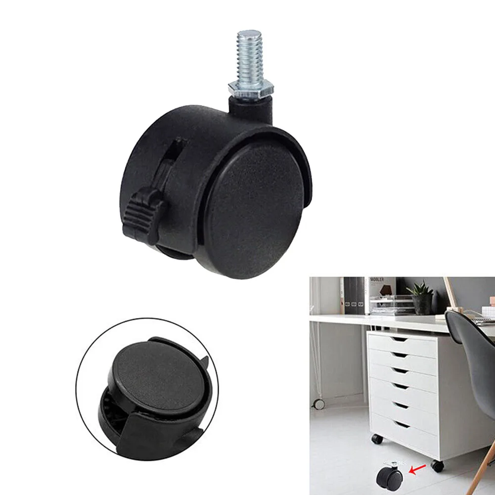 Furniture Caster Wheels Plastic Swivel Caster Quite Roller Wheels For Platform Trolley Wheels Household Accessories Furniture