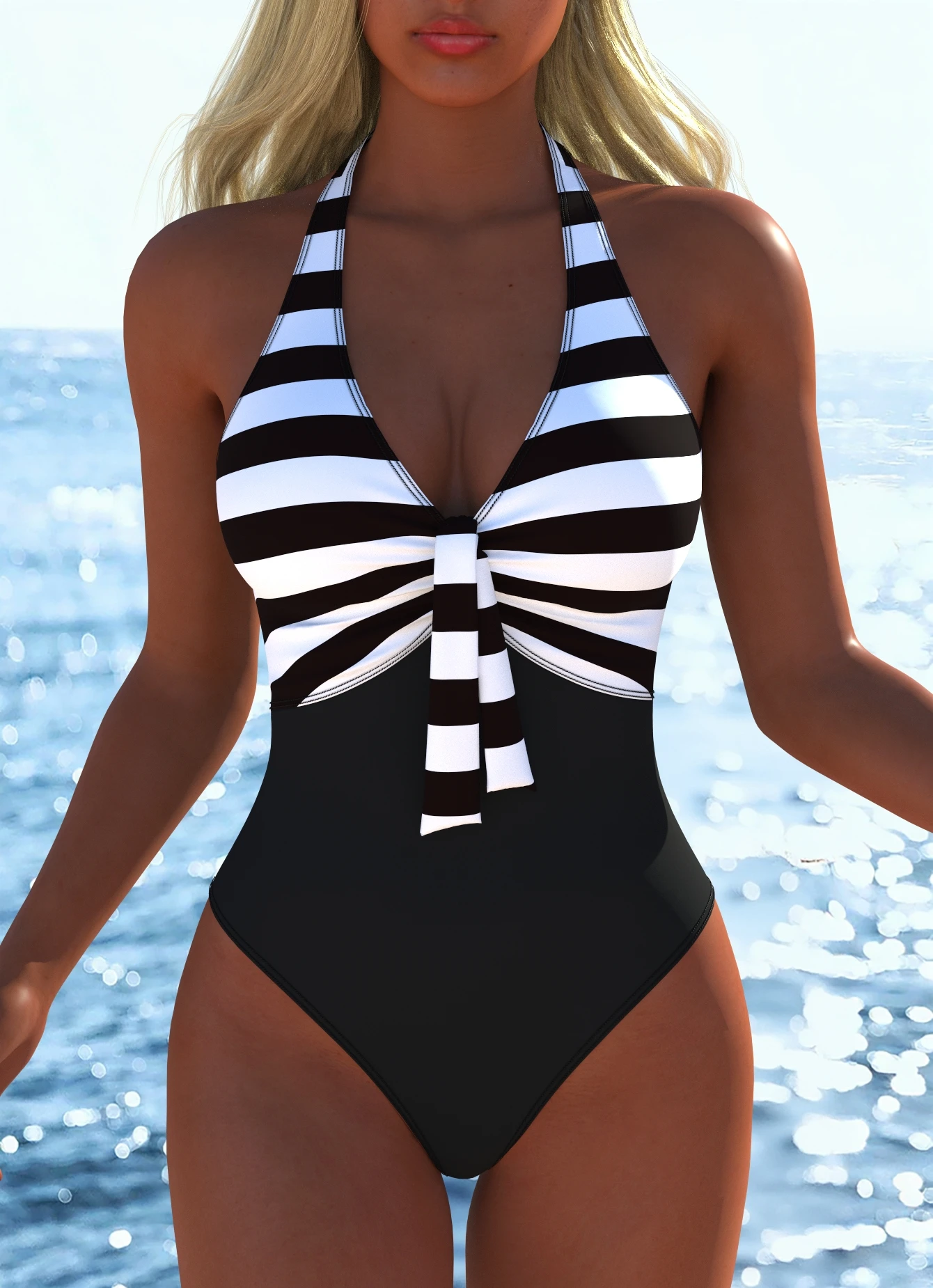 

Women's Swimwear Swimming Suit Beach Outfits Summer Beach Festival Vacation Travel Sexy Luxury Modern One Piece Bodysuits