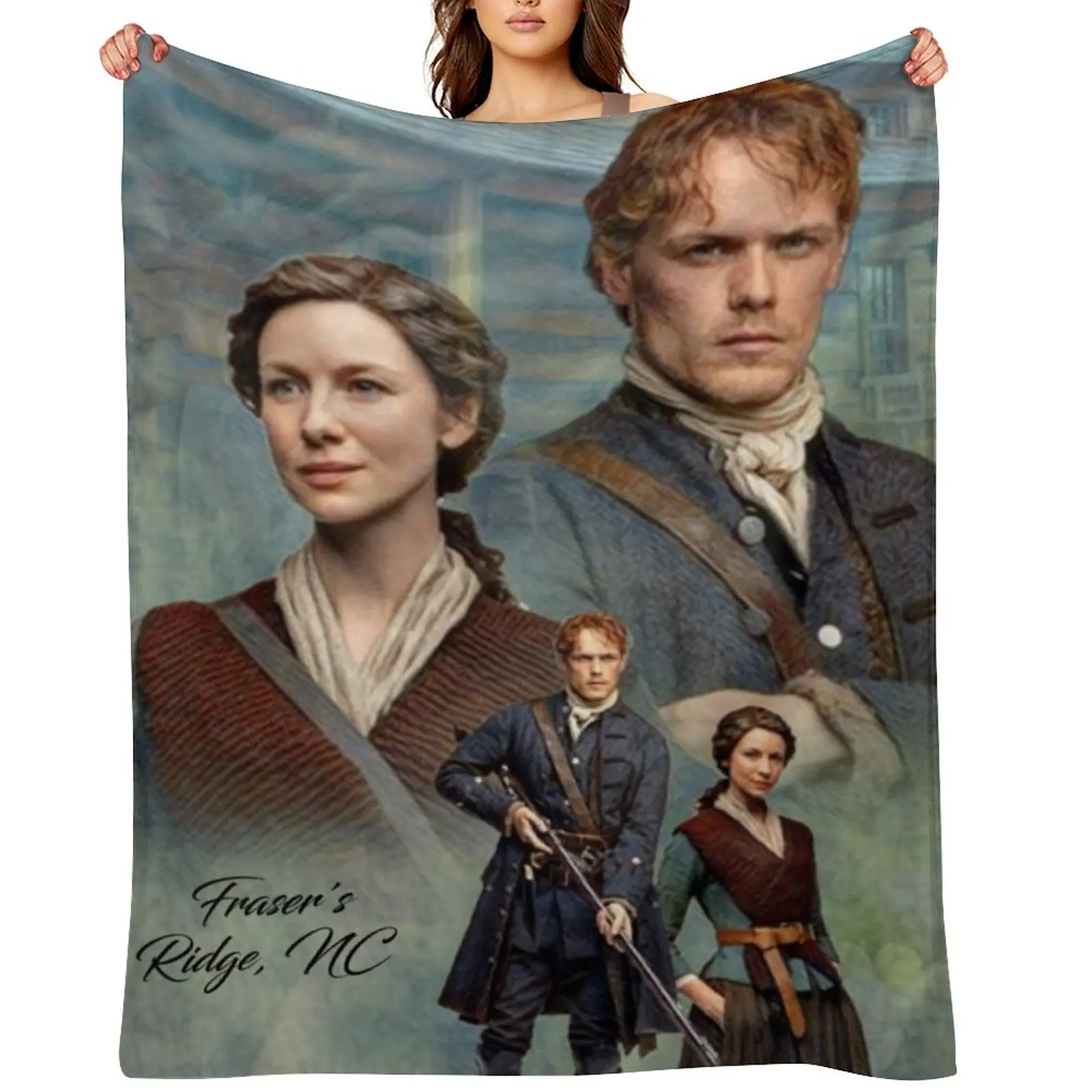 

Jamie and Claire Fraser/Frasers Ridge, NC Throw Blanket Single Loose Thins Decorative Beds Blankets