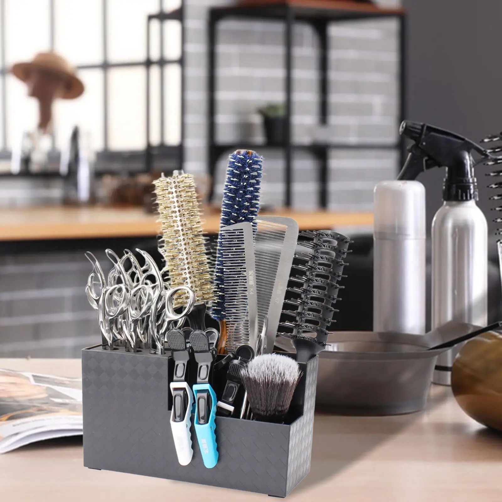 Hair Cutting Tool Case para Hotel e quarto do dormitório, Salon Organizer Combs Clips