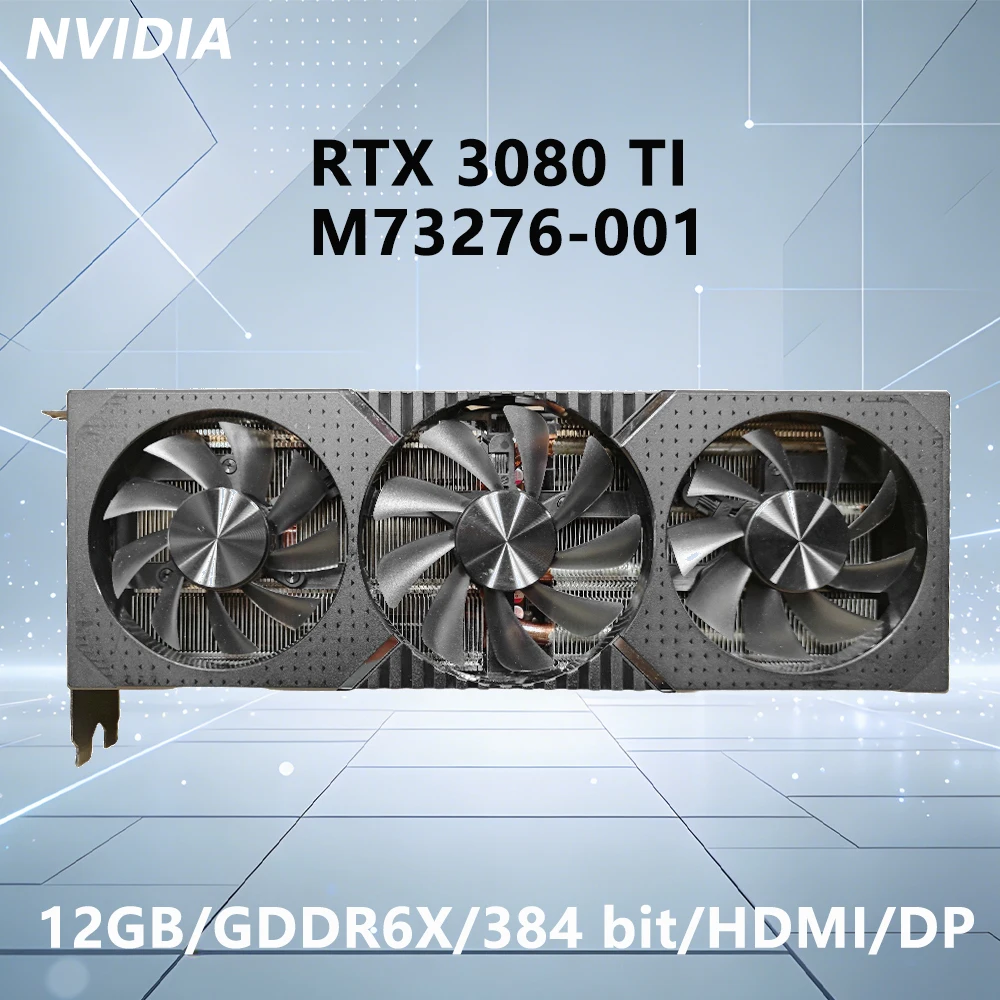 

Видеокарта NVIDIA RTX 3080TI 12 ГБ GDDR6X 384bit M73276-001 PCI-E4.0 HDMI DP 8+8pin для игр или офиса, для настольных ПК