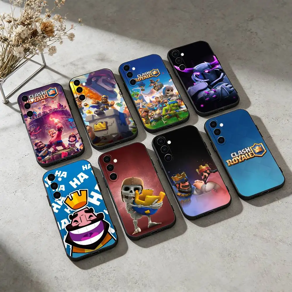 Чехол для телефона Game C-Clash-es R-royale для Samsung Galaxy A13,21s,22,31,32,52,53,71,72,73, мягкий черный чехол