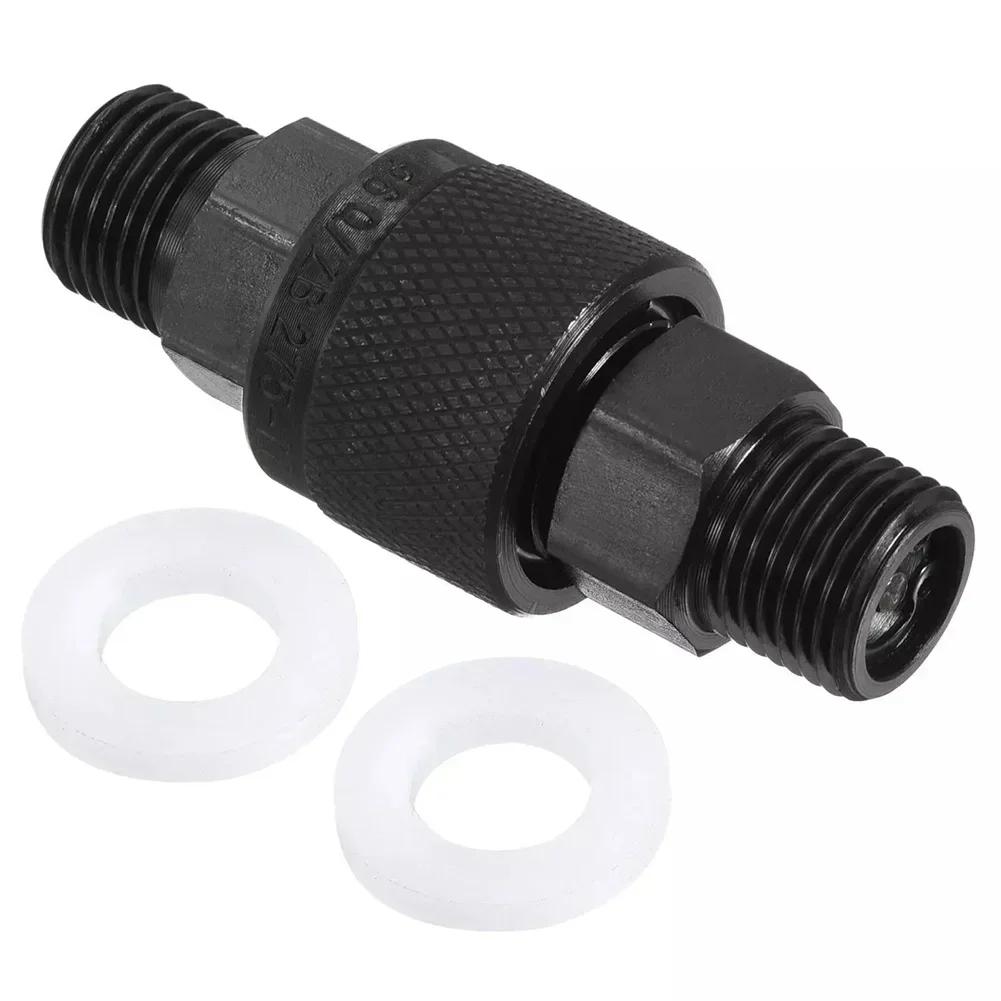 1 Set Hydraulic Quick Connect Coupler Set M16x1.5mm Male Pipe Fitting Black Hydraulic Quick Connector Automatically Closes