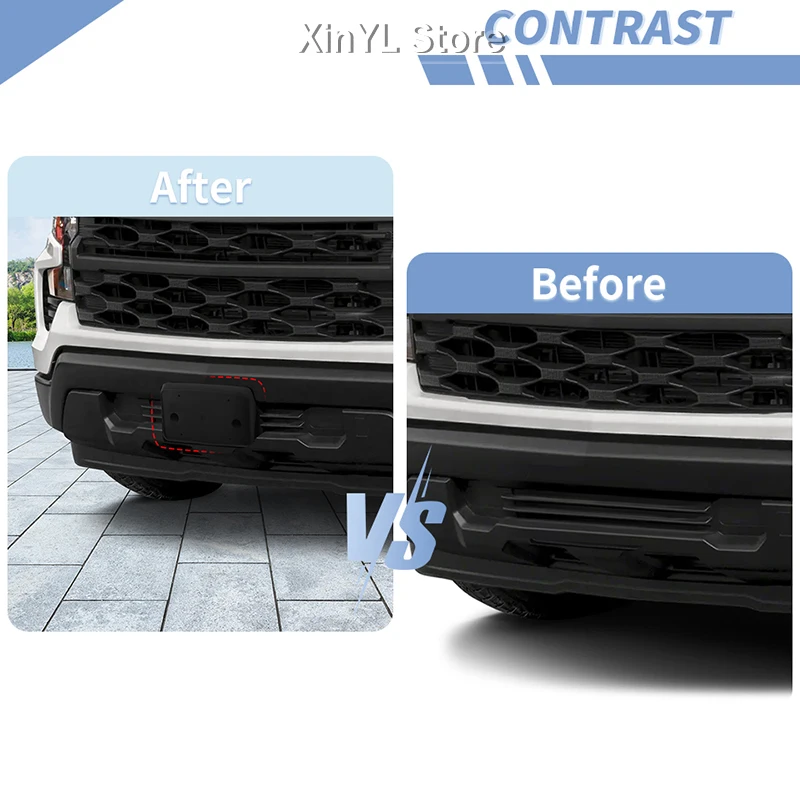 Car Front License Plate Holder License Plate Mount Bracket For Chevy Silverado 1500 2022-2025 US Standard Accessories