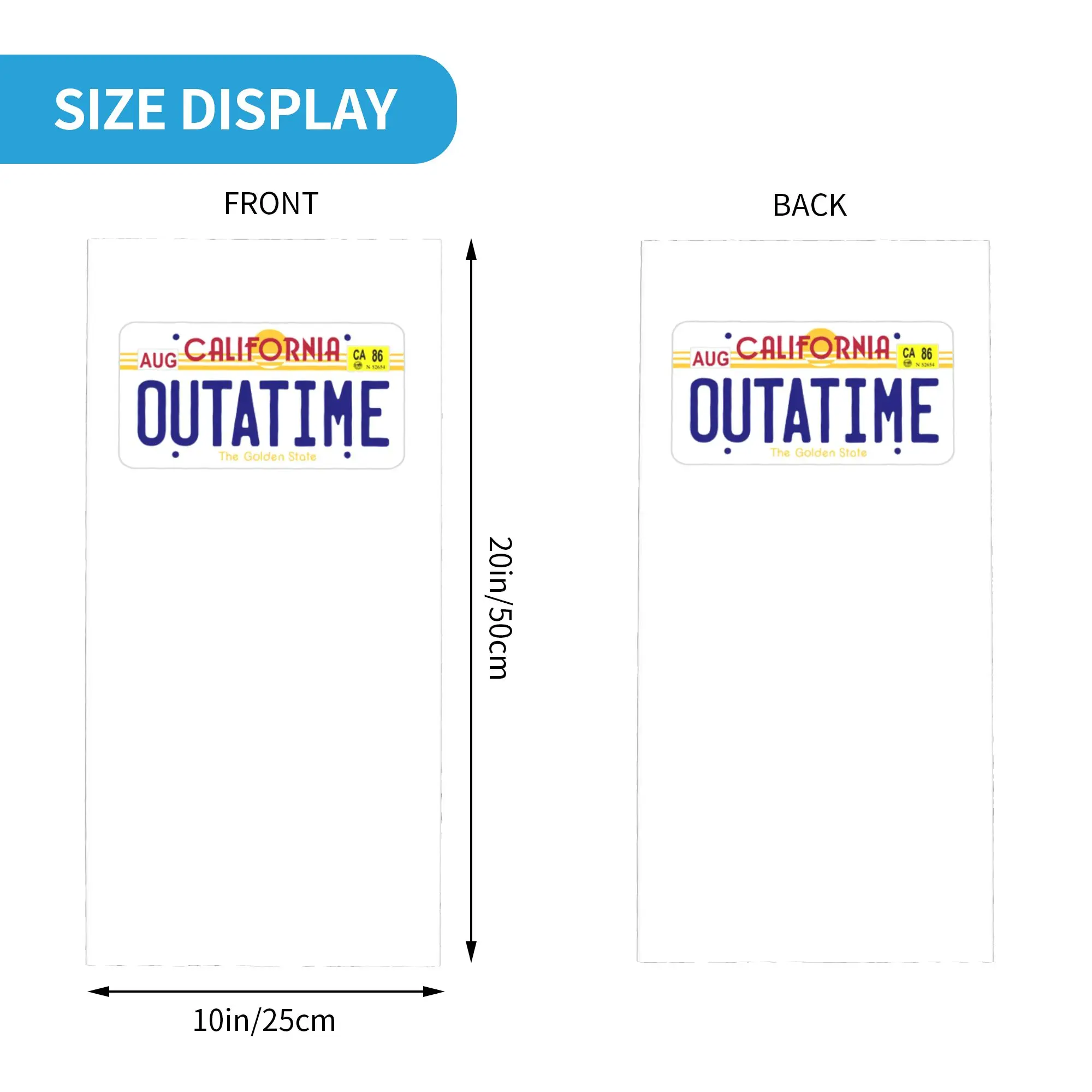 Back to the future OUTATIME Bandana Neck Cover Printed Mask Scarf Headwear Hiking Fishing Unisex Adult Windproof