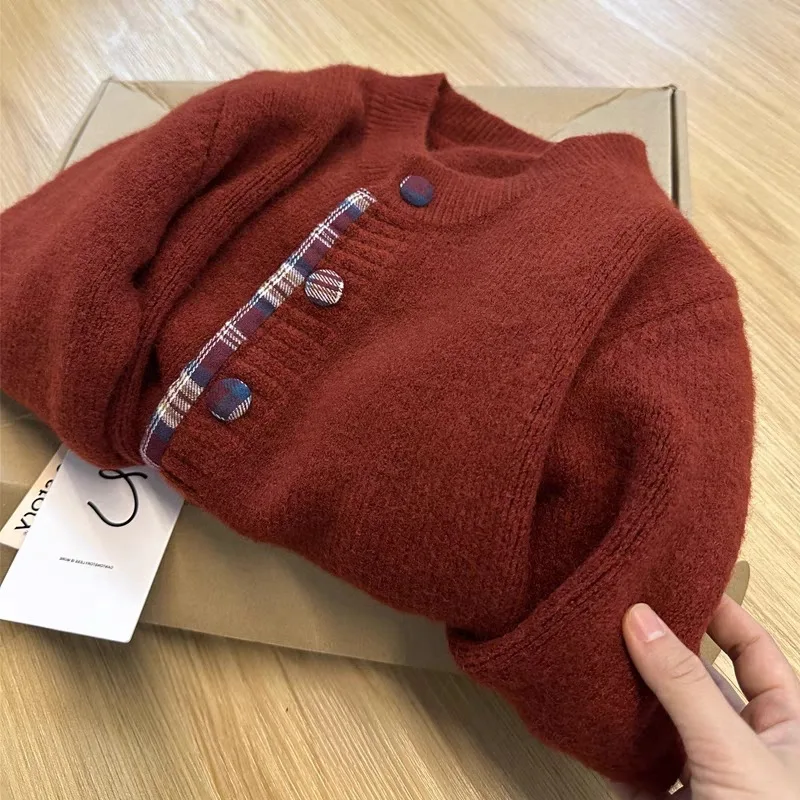 

Свитера Джемперы Кардиганы Женские Хэллоуин Матовый Хлопок Жемчуг Детали Обычная посадка Повседневная одежда Повседневная удобная простая базовая OL