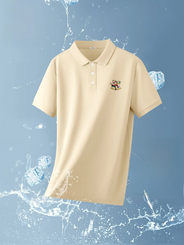 

Футболка свободного кроя из ледяного шелка с коротким рукавом, повседневная, быстросохнущая, с мультяшным принтом, для подростков, летняя