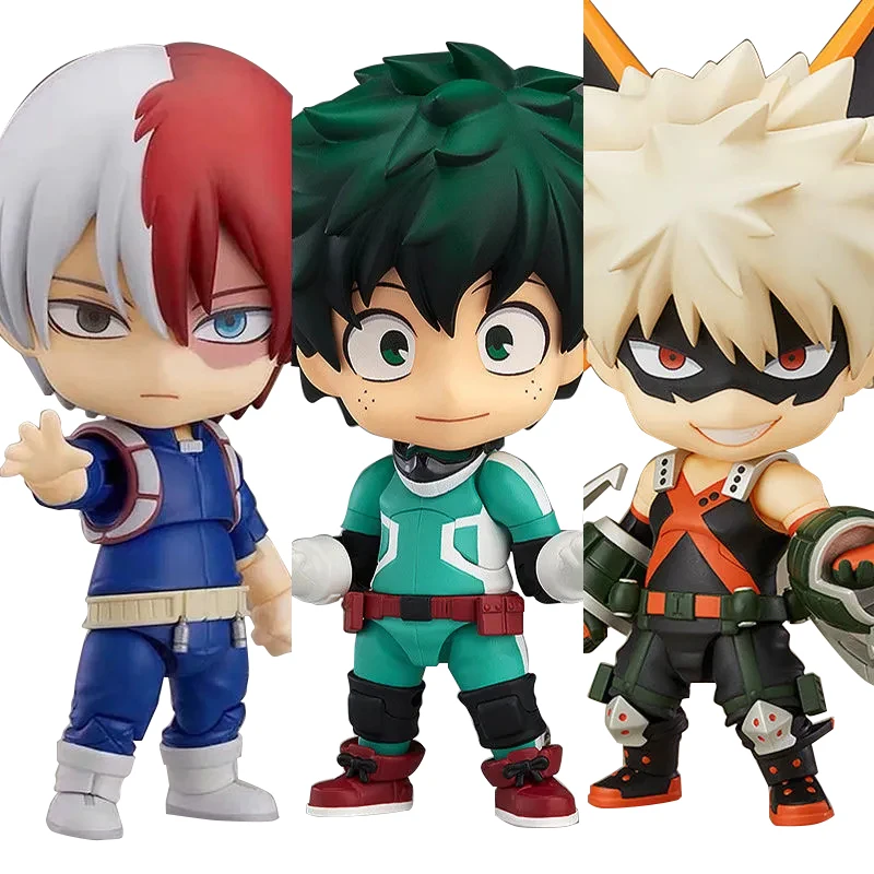 My Hero Academia Animation Peripheral Toys Bakugou Midoriya Todoroki Action Movable Model Nendoroid Figures Ornament Collection