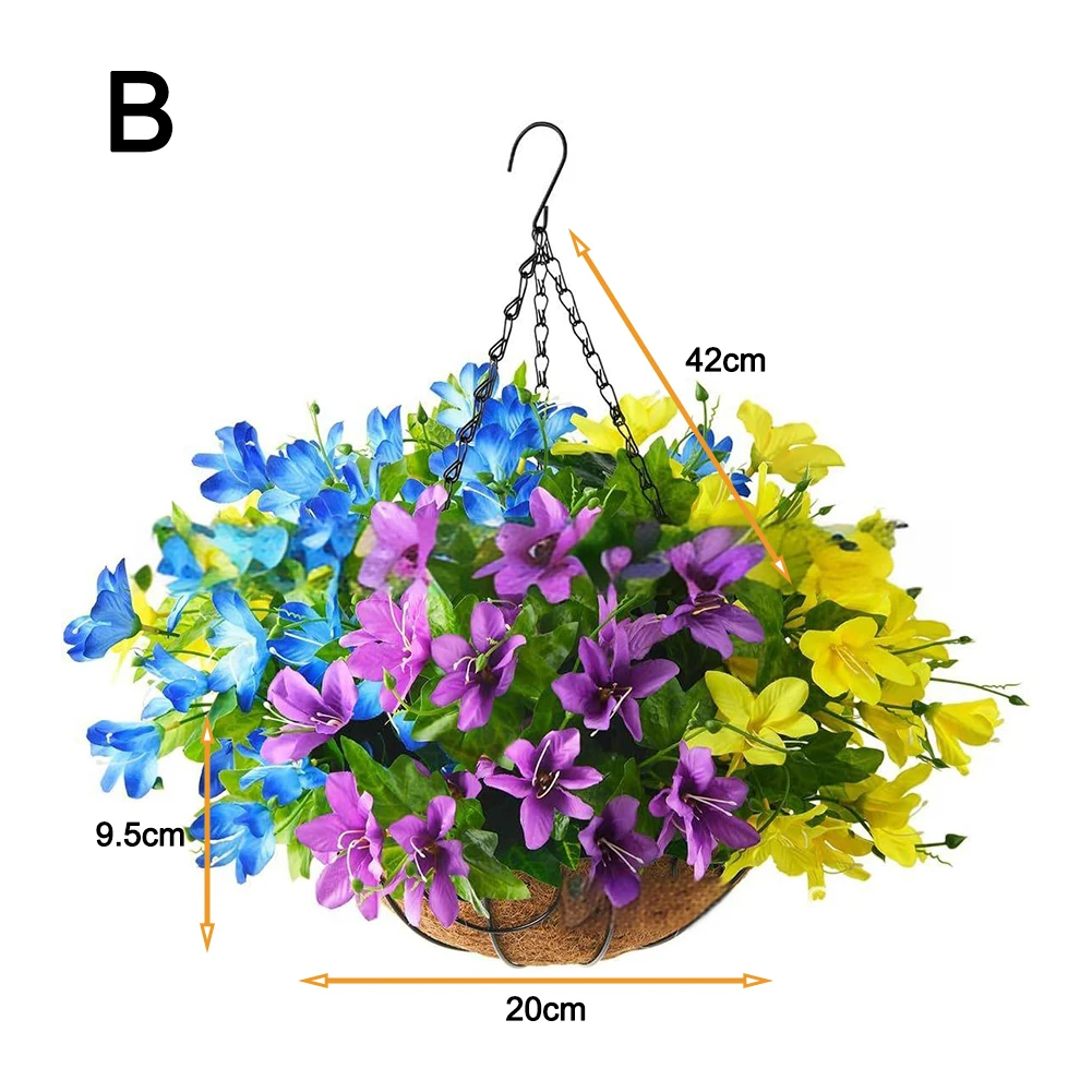 For Balcony For Living Room Artificial Flowers Handmade Decoration Easy To Hang Low Maintenance No Watering Required