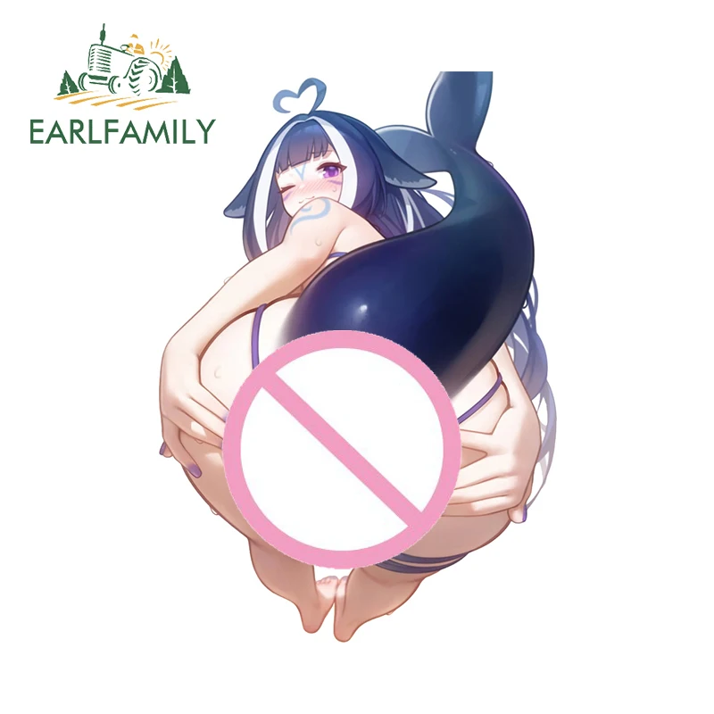 EARLFAMILY الوشم الشيطانة فريرين سيارة ملصق أنيمي NSFW Waifu فتاة كبيرة الحمار بعقب ملصق مائي الجنس دراجة نارية الثلاجة سيارة التصميم #3