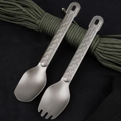 Titanium Spork Spoon Camping Dinner Spork Cutlery Flatware Outdoor Spork for Home Outdoor Camping Hiking Backpacking Picnic
