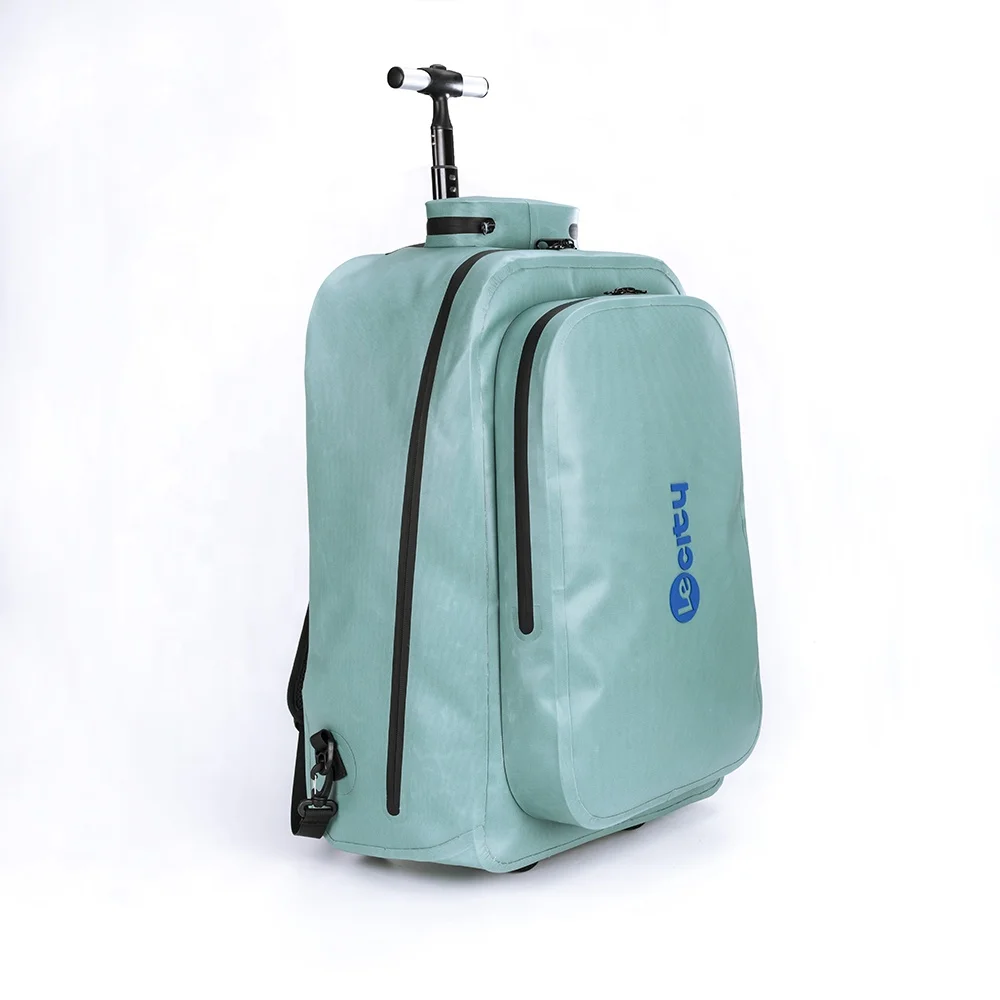 Custom waterproof 2 wheel duffle laptop travel trolly luggage trolley bag