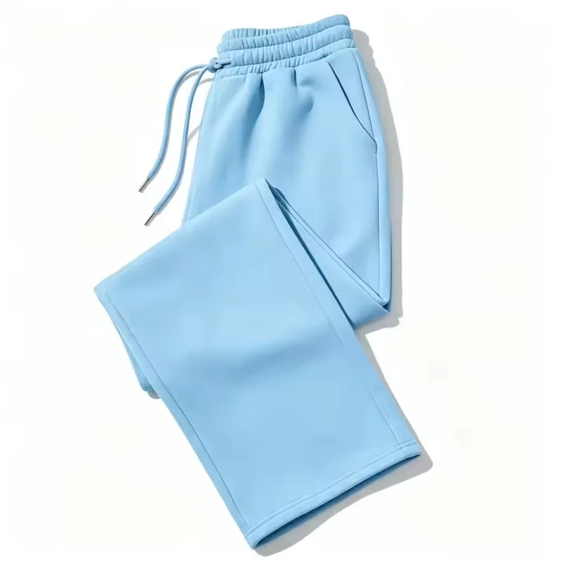Herbst-Winter Damen Jogginghose, gerade geschnittene Hose, lockere Freizeithose, Damen-Hose mit Kordelzug, vielseitige Damen-Weitbein-Hose – Detail 11