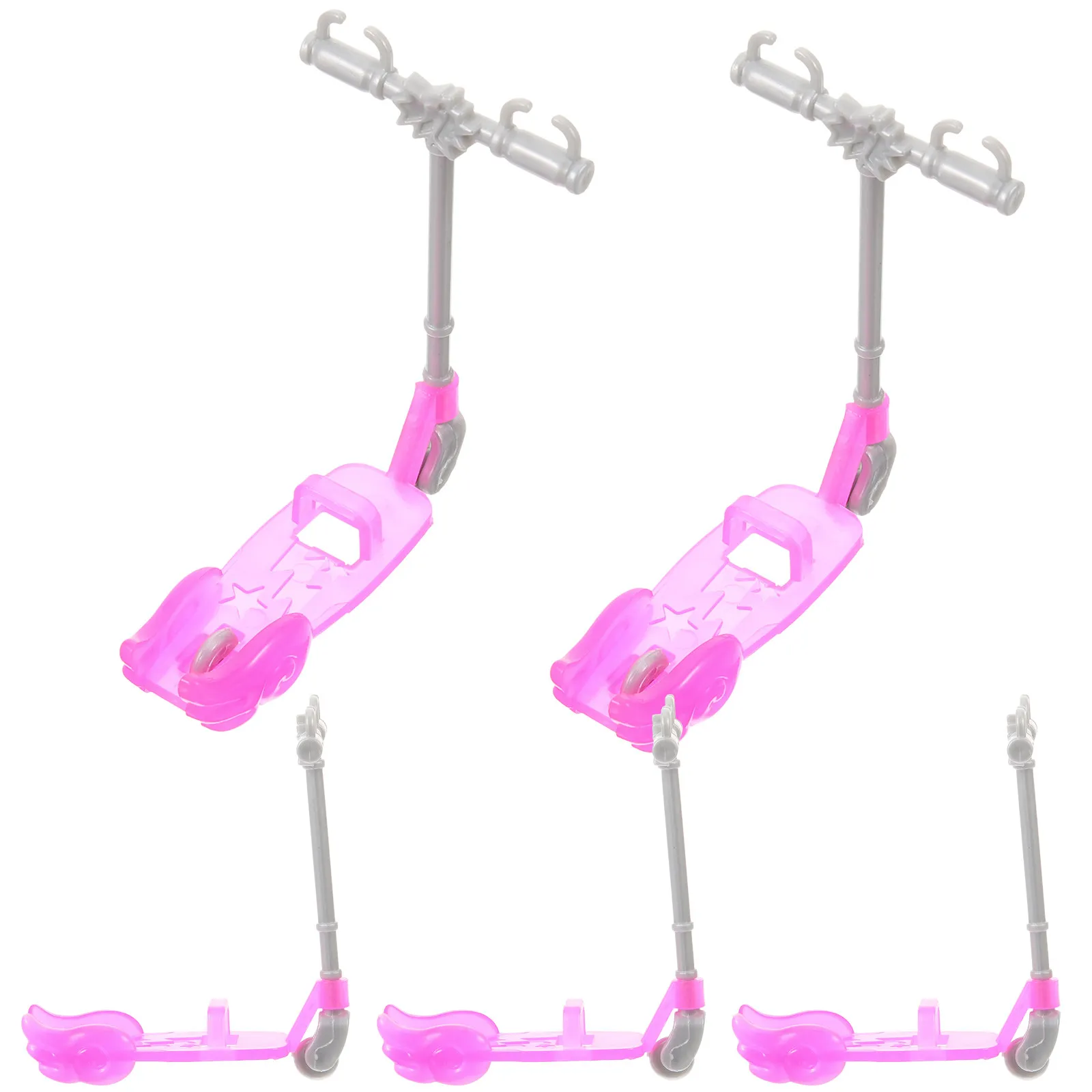 

5Pcs Plastic Scooter for Kids Exquisite Workmanship Pretend Play Vehicle Portable Fun Interactive Parent-Child Bonding Gift